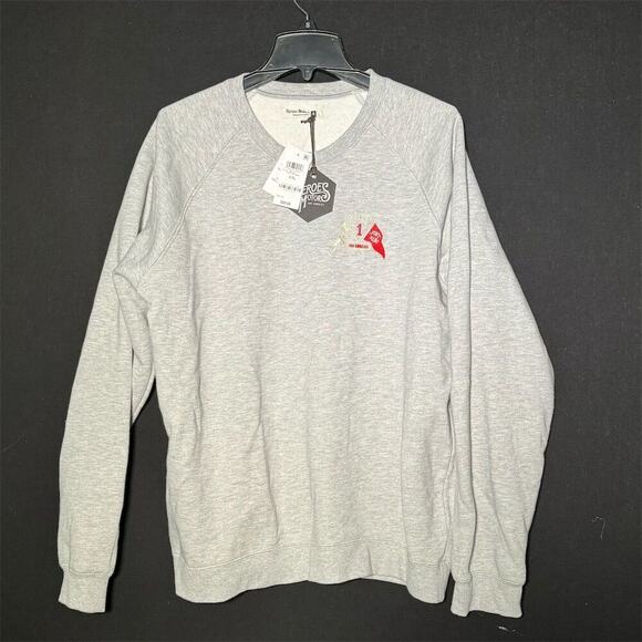 Heroes Motors Men's 2XL Embroidered Crewneck Sweatshirt Heather Grey Graphic - Picture 1 of 4